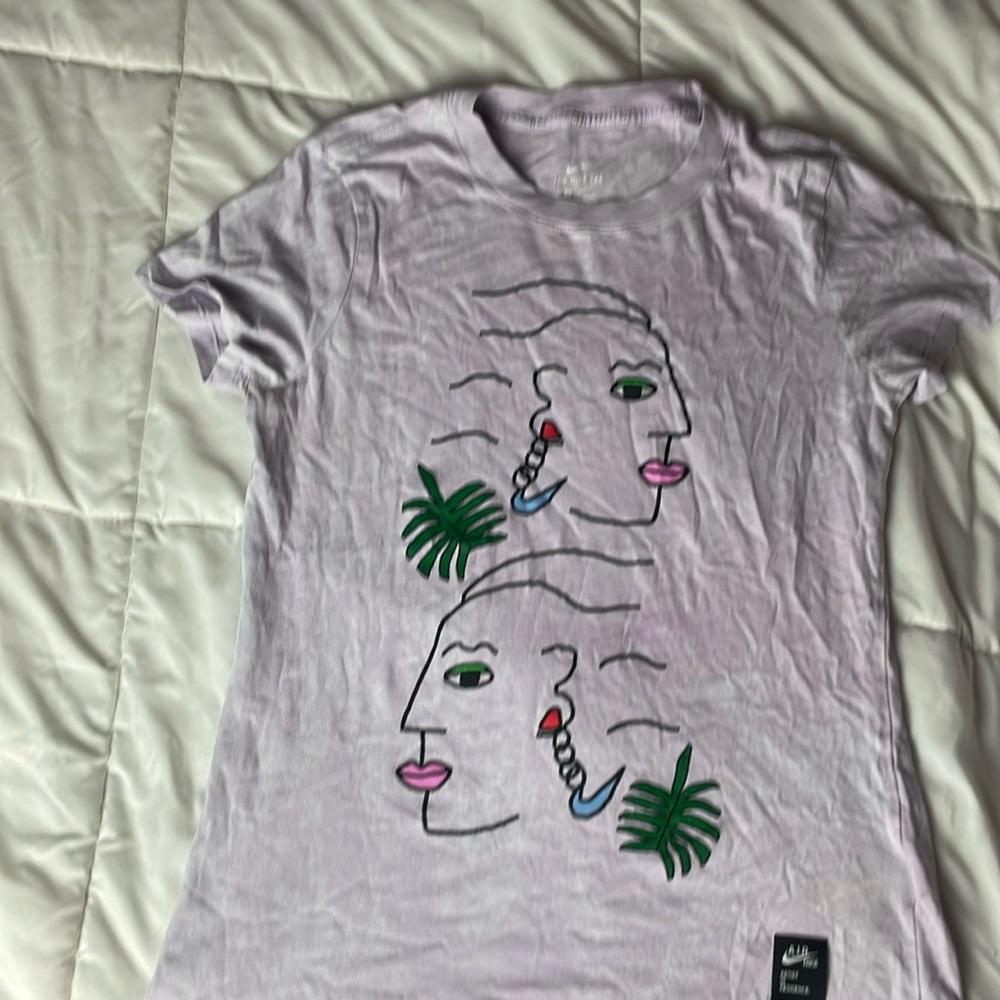 Lavender women’s tee with character drawing